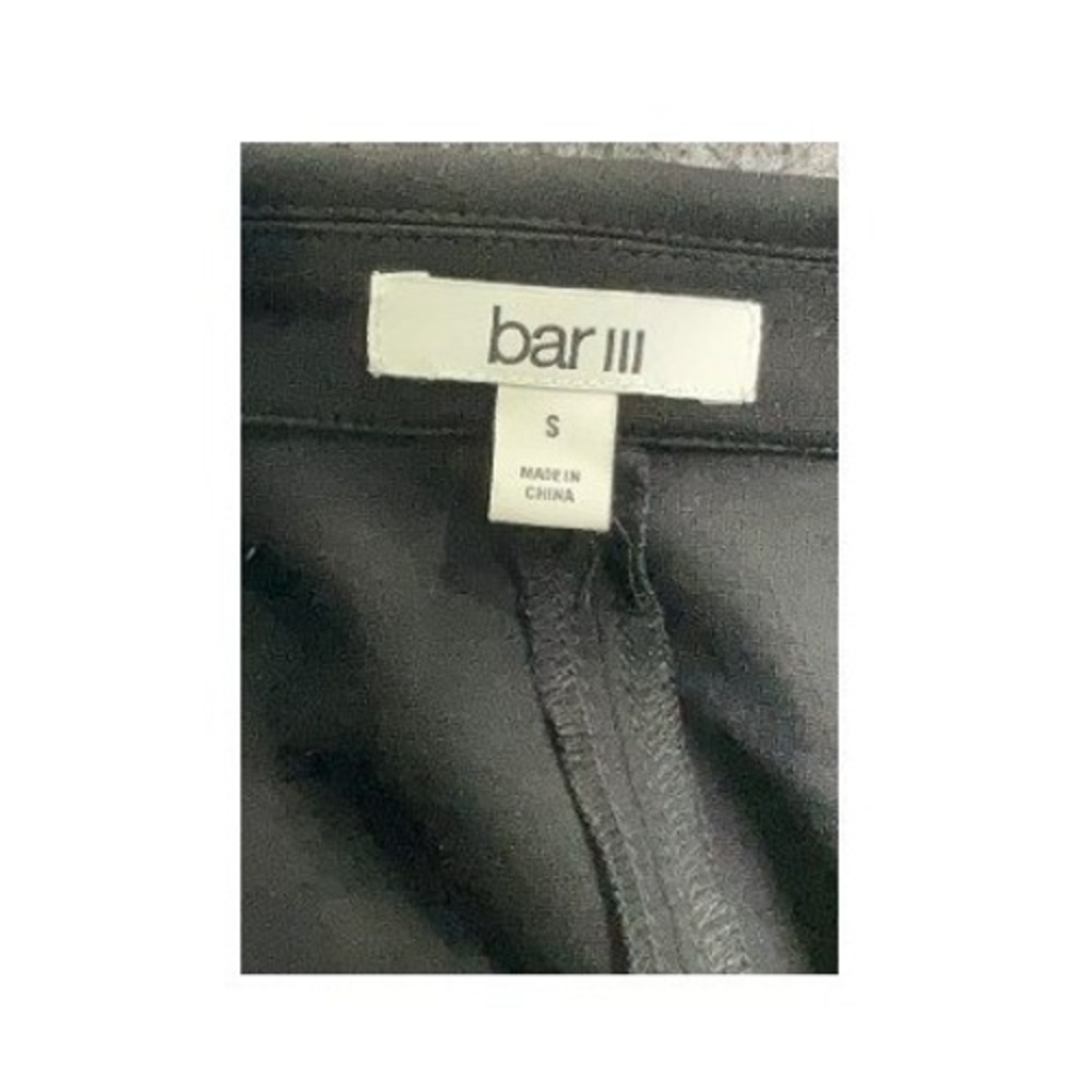bar III Black Asymmetrical Zipper Moto Jacket‎ Blazer Style Size Small - Picture 4 of 15